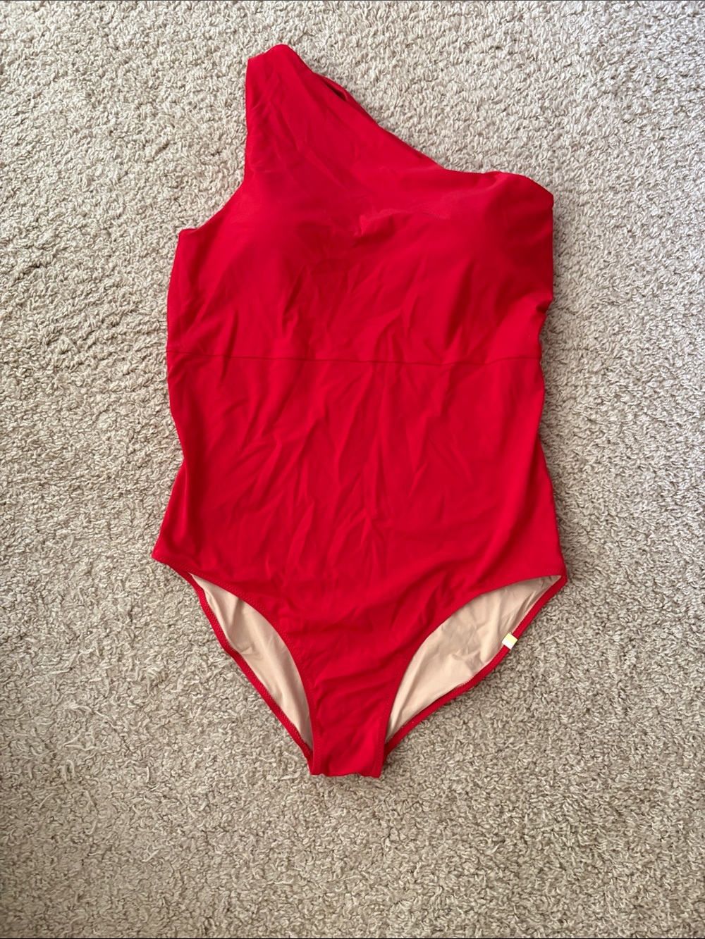Summersalt Sidestroke - Lava Red One-Shoulder Red Women's One-Piece Swimsuit